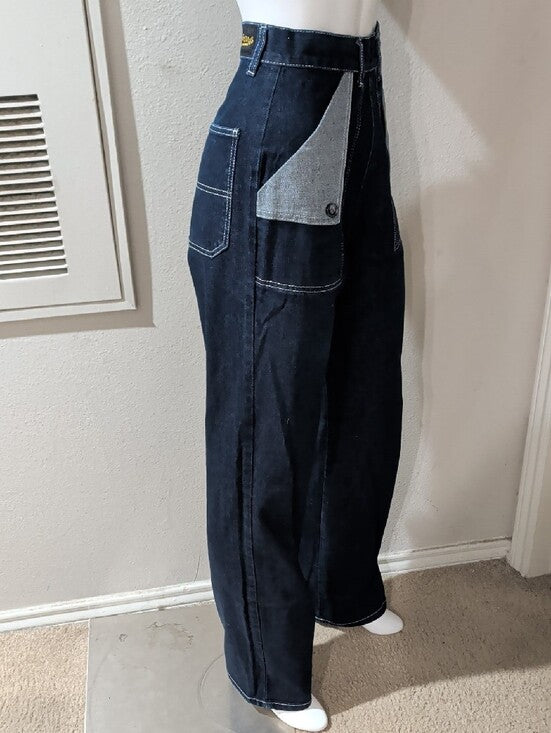 Vintage Freddie's Of Pinewood High-Waist Contrast Pocket Wide-Leg Pants Pinup 28
