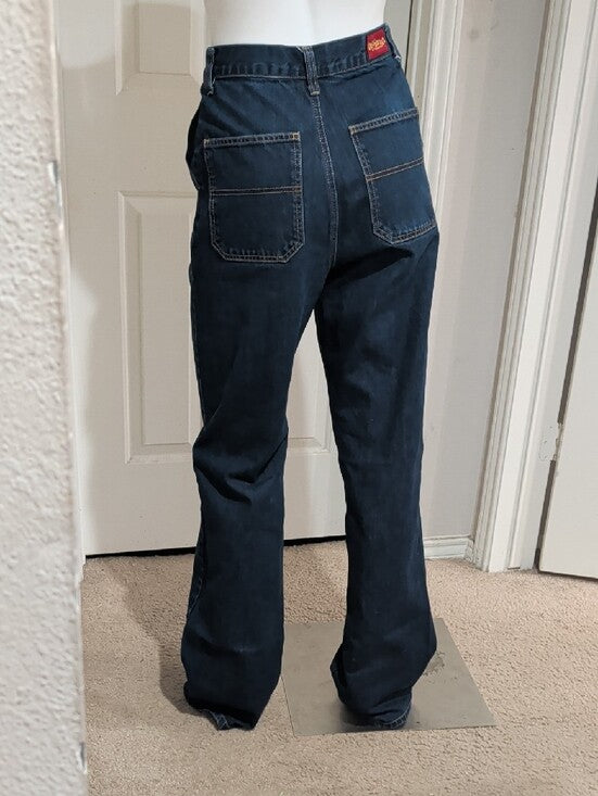 RARE Vintage Freddie's Of Pinewood Women's Dark Navy Straight-Leg Workwear Jeans 28