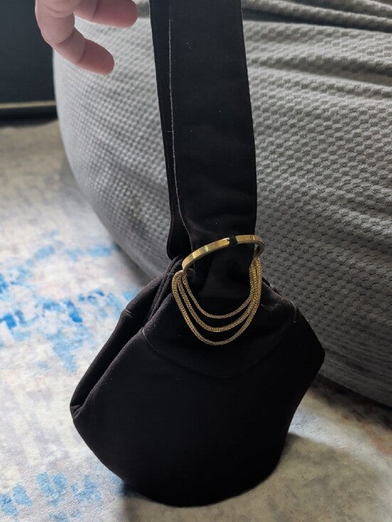 Vintage Rosenfelo Brown Women's Top-Handle Satchel with Gold Chain Accent