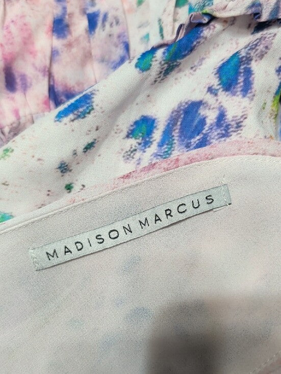 Madison Marcus Multicolor Tie-Dye V-Neck Mini Dress - Mod Multi-Color Small
