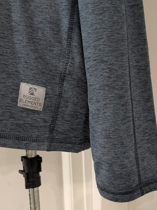Rugged Elements Men's Long Sleeve Crewneck Sweatshirt in Heather Blue XL
