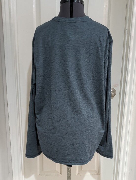 Rugged Elements Men's Long Sleeve Crewneck Sweatshirt in Heather Blue XL