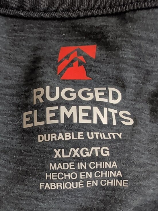 Rugged Elements Men's Long Sleeve Crewneck Sweatshirt in Heather Blue XL