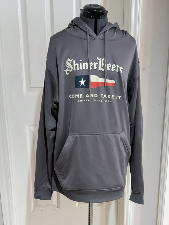Shiner Beers Gray Hooded Pullover – Come And Take It Graphic Men's XL