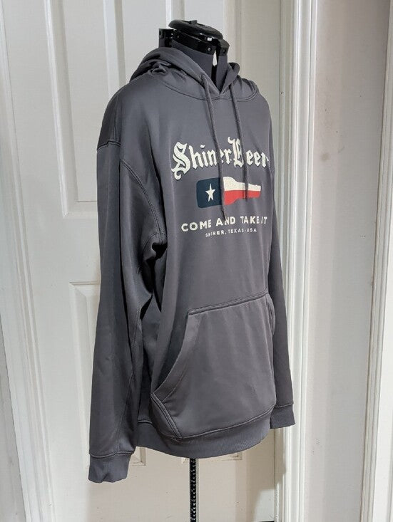 Shiner Beers Gray Hooded Pullover – Come And Take It Graphic Men's XL