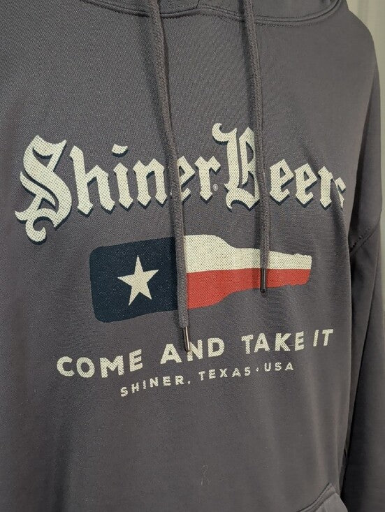 Shiner Beers Gray Hooded Pullover – Come And Take It Graphic Men's XL