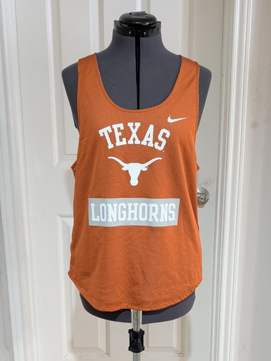 Retro Nike Dri-Fit Orange Athletic Texas Longhorns Mesh Tank Top Men's Medium