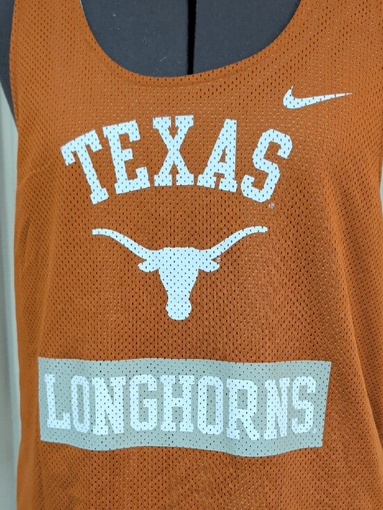 Retro Nike Dri-Fit Orange Athletic Texas Longhorns Mesh Tank Top Men's Medium
