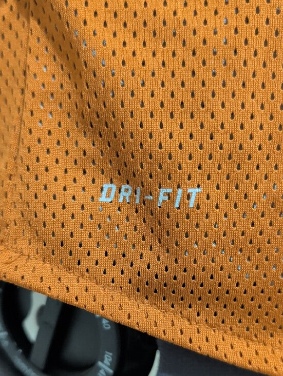 Retro Nike Dri-Fit Orange Athletic Texas Longhorns Mesh Tank Top Men's Medium