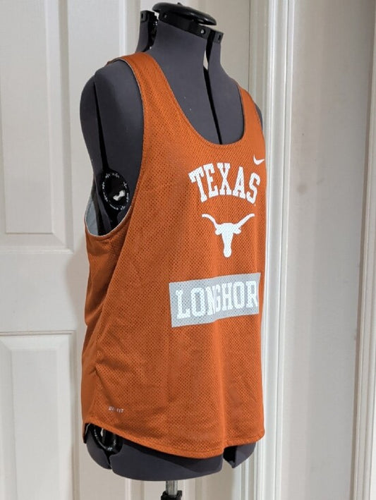 Retro Nike Dri-Fit Orange Athletic Texas Longhorns Mesh Tank Top Men's Medium