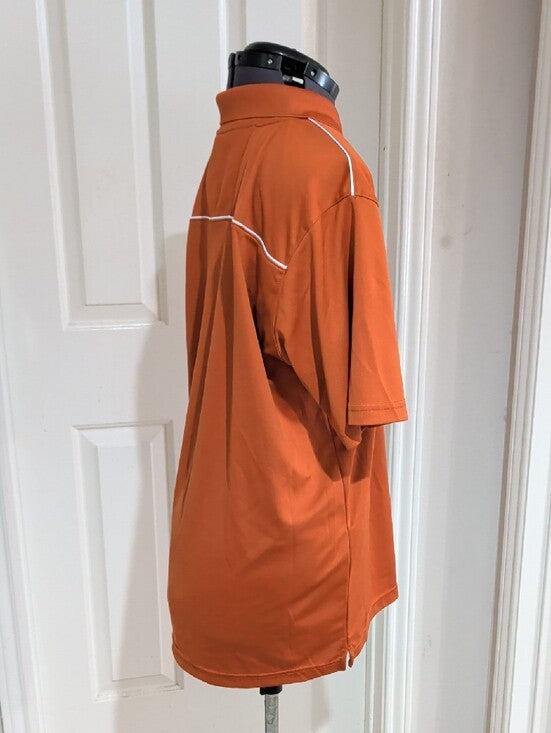 Russell UT Longhorns Men's Orange Athletic Polo Shirt Large New