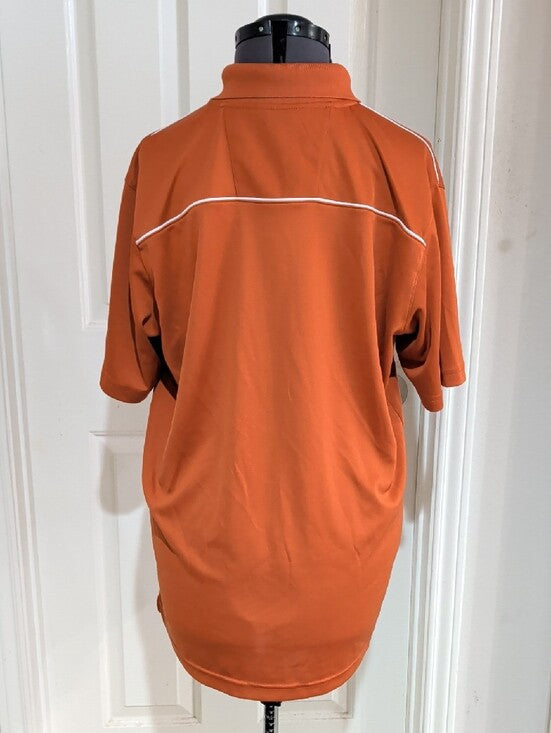 Russell UT Longhorns Men's Orange Athletic Polo Shirt Large New