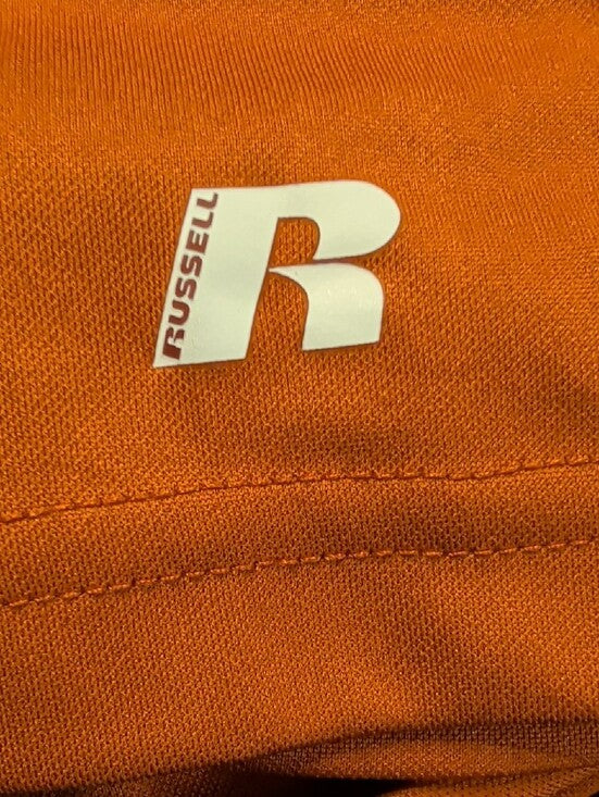 Russell UT Longhorns Men's Orange Athletic Polo Shirt Large New