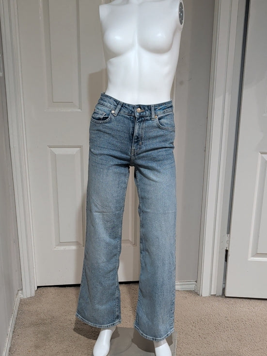 H&M Classic High-Rise Light Blue Wide-Leg Women's Jeans US 2/EUR 34