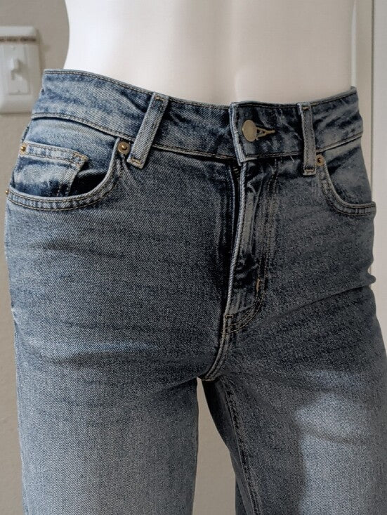 H&M Classic High-Rise Light Blue Wide-Leg Women's Jeans US 2/EUR 34