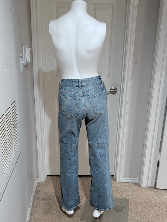 H&M Classic High-Rise Light Blue Wide-Leg Women's Jeans US 2/EUR 34