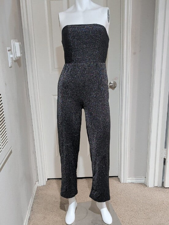 Blashe Strapless Sparkle Jumpsuit in Black Women's Medium