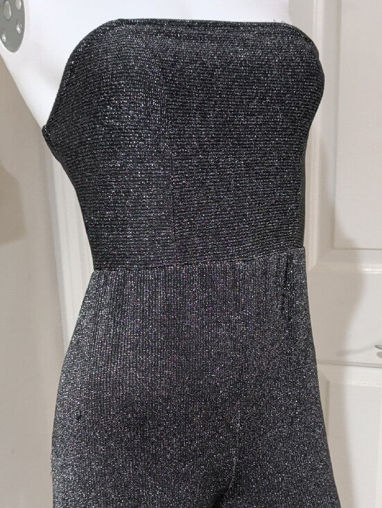 Blashe Strapless Sparkle Jumpsuit in Black Women's Medium
