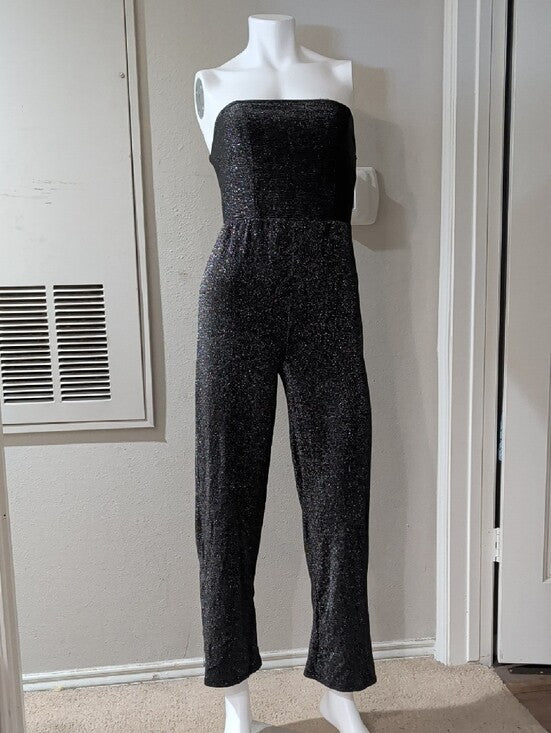Blashe Strapless Sparkle Jumpsuit in Black Women's Medium