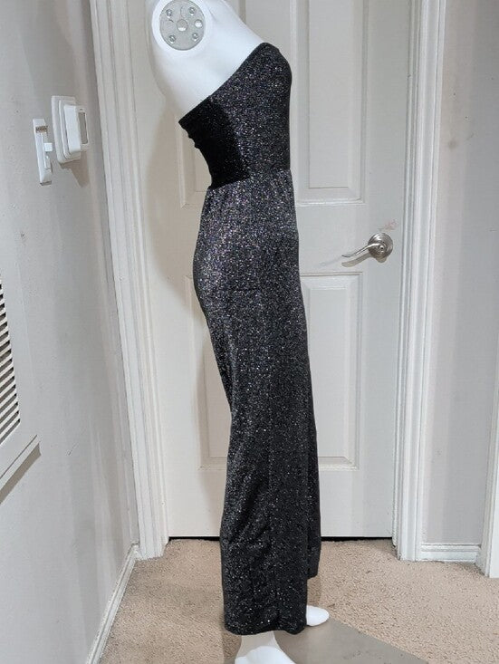 Blashe Strapless Sparkle Jumpsuit in Black Women's Medium