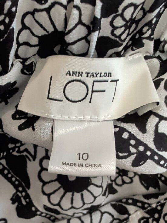 Vintage Ann Taylor LOFT Black and White Halter Peplum Camisole Women's 10