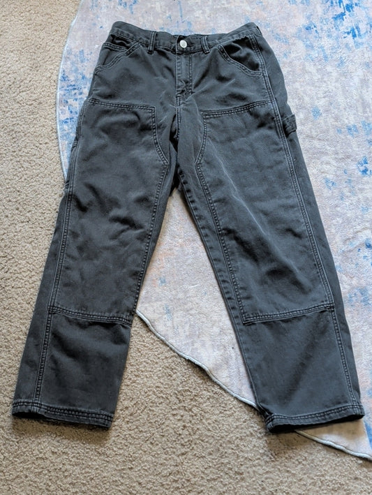 RSQ Black Cargo Utility Pants with Reinforced Knees Men's 29x30