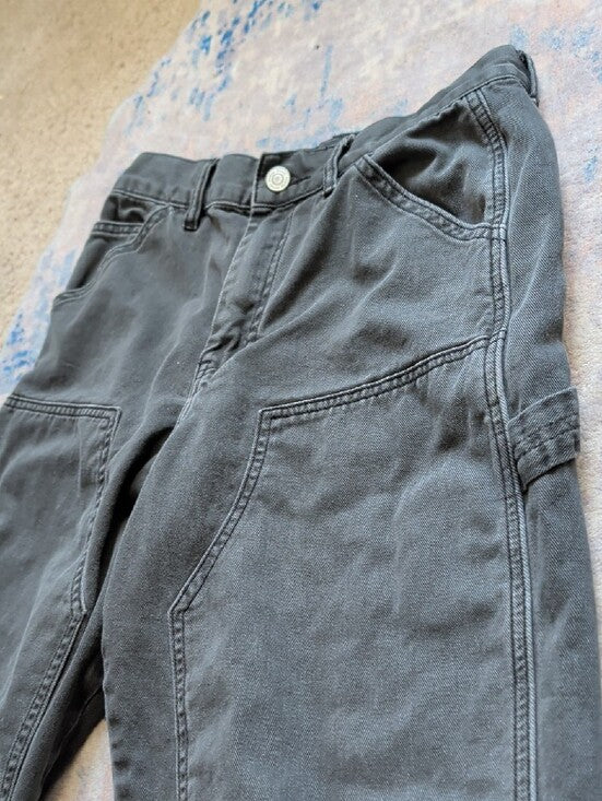 RSQ Black Cargo Utility Pants with Reinforced Knees Men's 29x30