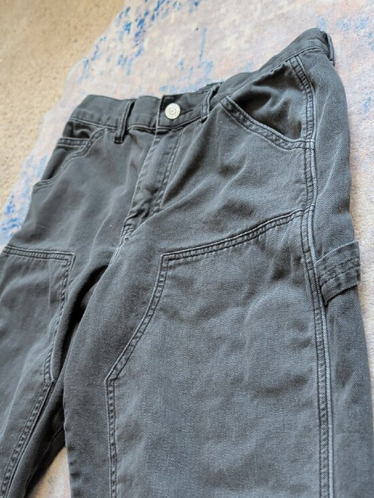 RSQ Black Cargo Utility Pants with Reinforced Knees Men's 29x30