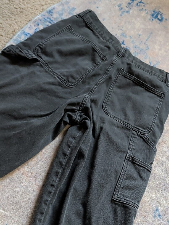 RSQ Black Cargo Utility Pants with Reinforced Knees Men's 29x30