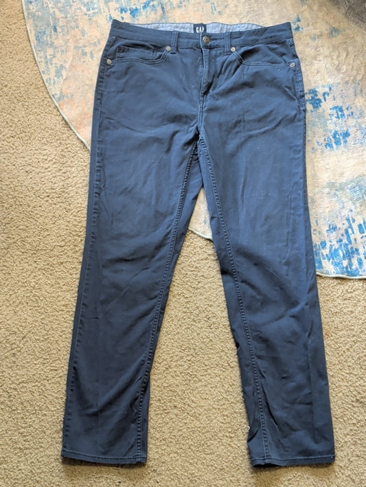 GAP Navy Blue Straight-Leg Pants Men's 34x32
