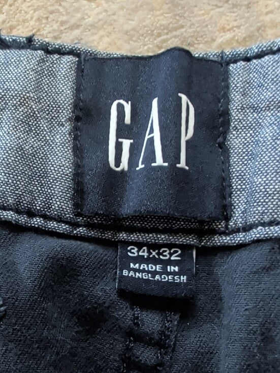 GAP Navy Blue Straight-Leg Pants Men's 34x32
