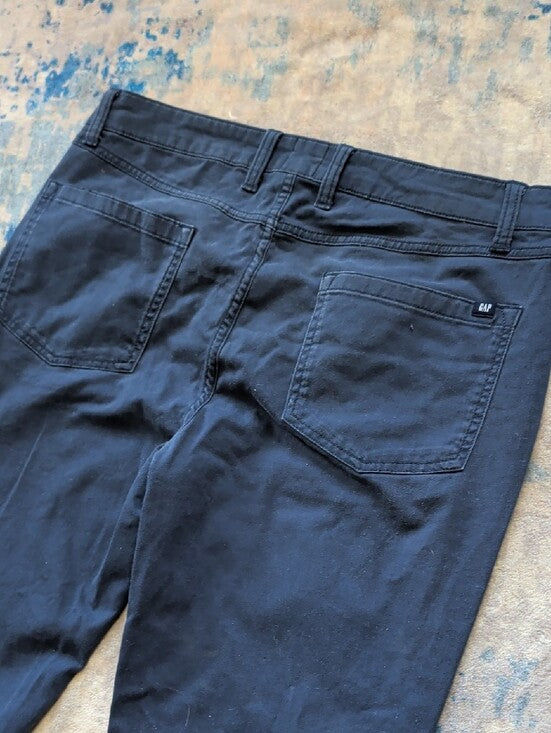 GAP Navy Blue Straight-Leg Pants Men's 34x32