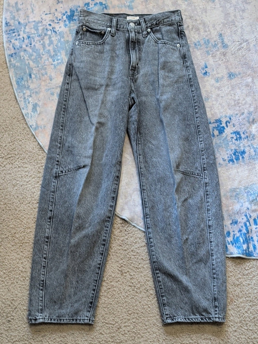 Levi's Cinch Barrel Gray-Washed Panel Denim Jeans Men's 27x31