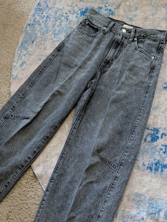 Levi's Cinch Barrel Gray-Washed Panel Denim Jeans Men's 27x31