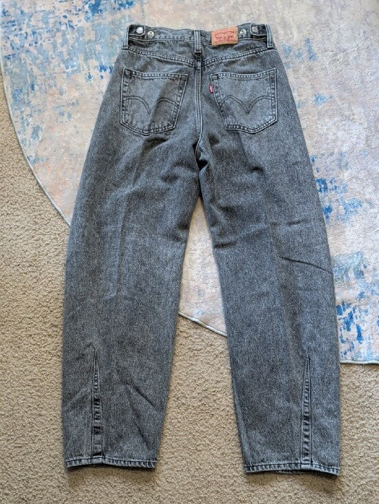 Levi's Cinch Barrel Gray-Washed Panel Denim Jeans Men's 27x31