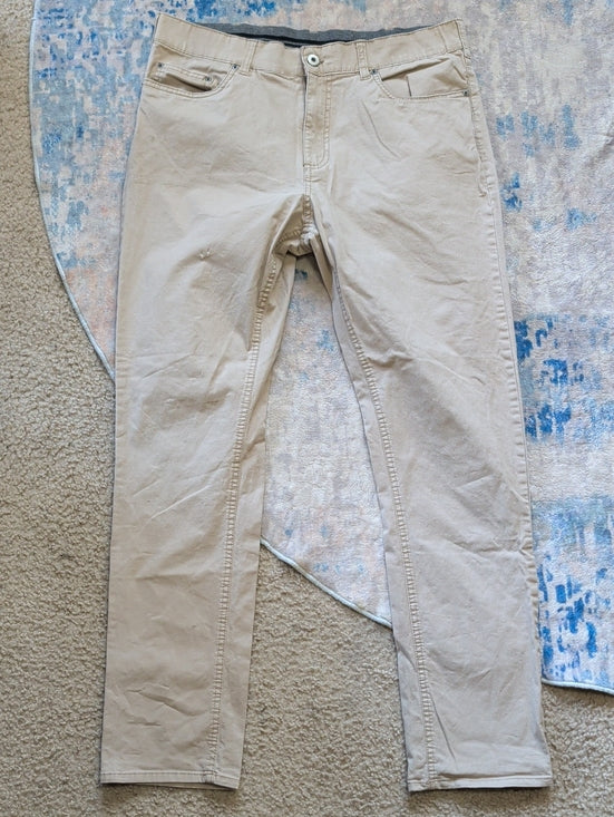 Mason Athletic Stretch Khaki Straight Fit 5-Pocket Pants Men's 34x32