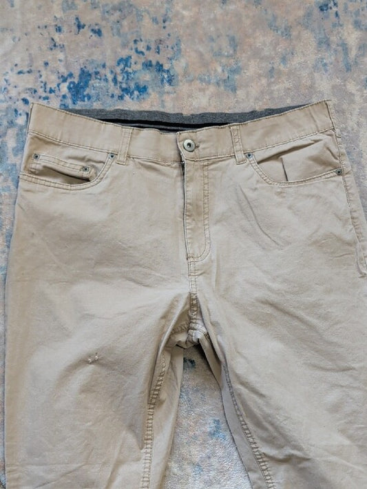 Mason Athletic Stretch Khaki Straight Fit 5-Pocket Pants Men's 34x32