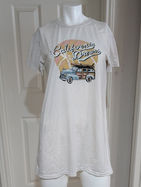 Vintage 'California Dreams' White Graphic Tee Retro Women's Large