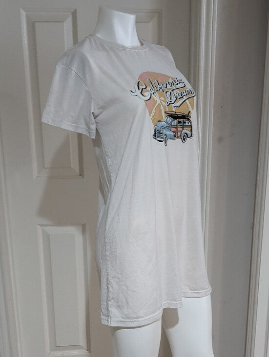 Vintage 'California Dreams' White Graphic Tee Retro Women's Large
