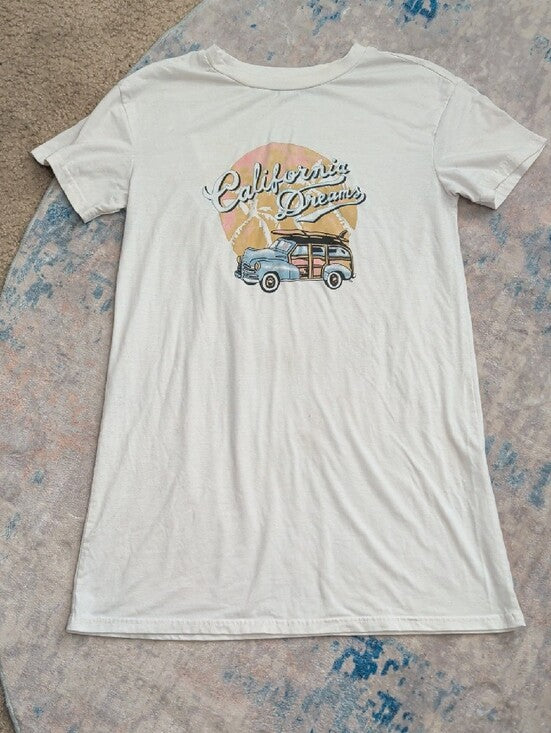 Vintage 'California Dreams' White Graphic Tee Retro Women's Large
