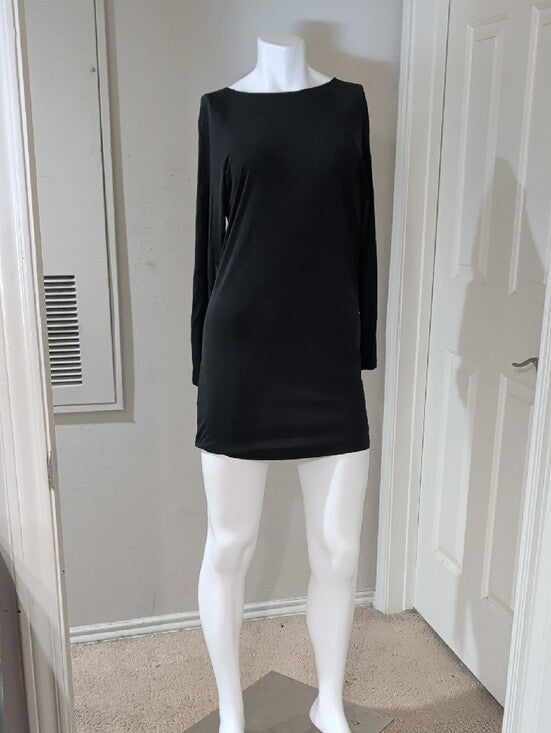 BCBGMaxAzria Black Women's Backless Shift Dress XS