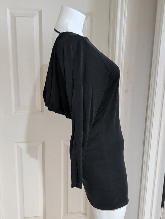 BCBGMaxAzria Black Women's Backless Shift Dress XS
