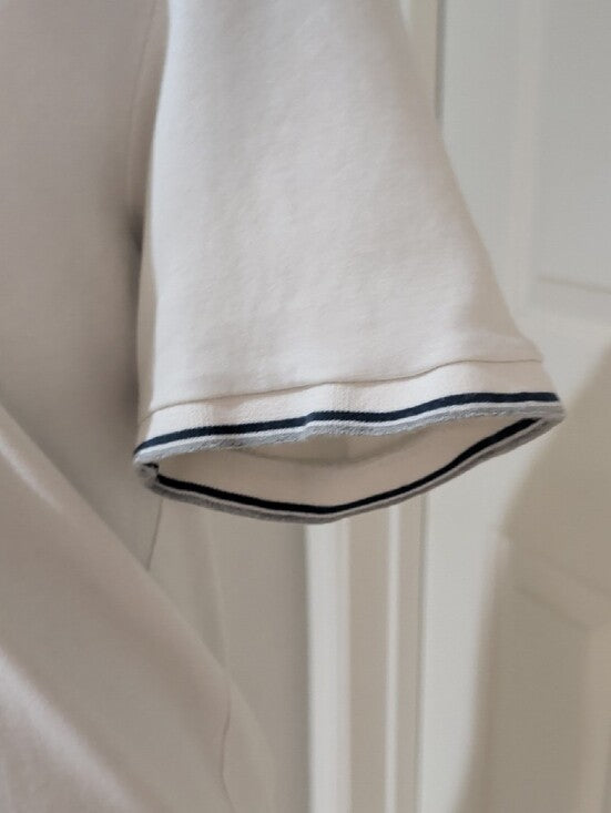 Ben Sherman White Polo with Navy Trim Men's Small