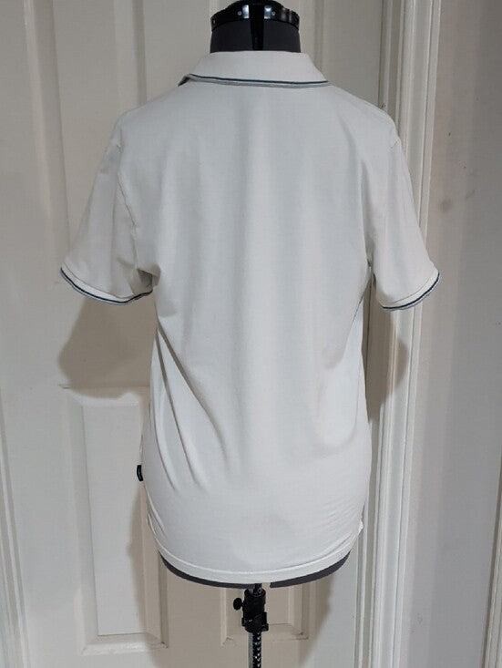 Ben Sherman White Polo with Navy Trim Men's Small