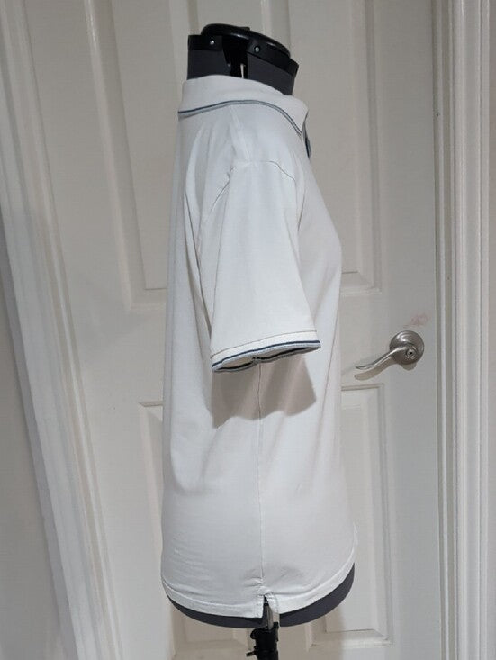 Ben Sherman White Polo with Navy Trim Men's Small