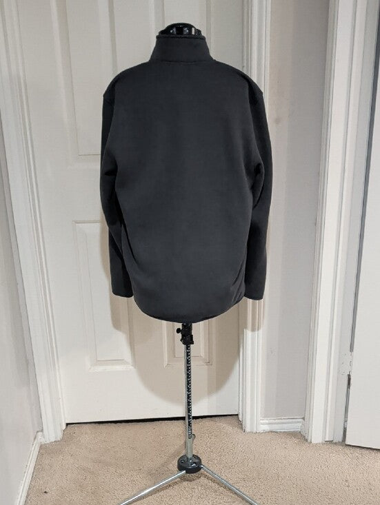 Izod Men's Black Full-Zip Fleece Jacket with Chest Zip Pocket New Men's Large