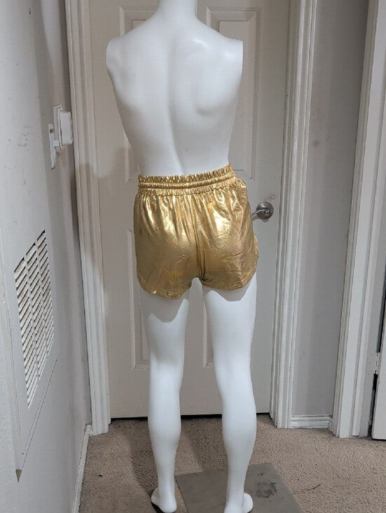 Gold Metallic Women's Athletic Shorts - Like New - Small