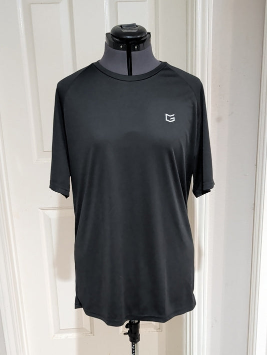 G Gradual Men's Black Athletic Performance Crew Neck T-Shirt - Large - New