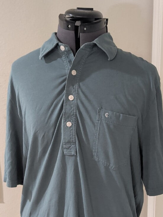 Criquet Teal Polo Shirt Men's Large