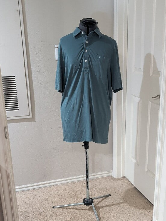 Criquet Teal Polo Shirt Men's Large